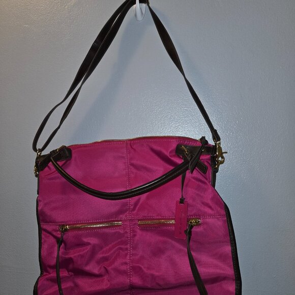 Hot Pink Steven by Steve Madden Messenger Laptop Bag - Picture 6 of 6
